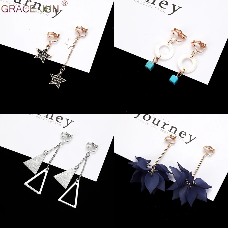 GRACE JUN 2019 Clip on Earrings for Women Fashion Party Prom Stuedent Style No Pierced Earrings Hot Sale Clip Earrings Brincos
GRACE JUN 2019 Clip on Earrings for Women Fashion Party Prom Stuedent Style No Pierced Earrings Hot Sale Clip Earrings Brincos