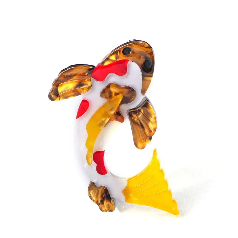 Blucome Fashion Vivid Carp Fish Shape Brooches Colourful Acrylic Jewelry Women Children Girl Clothing Scarf Hat Bag Accessories
Blucome Fashion Vivid Carp Fish Shape Brooches Colourful Acrylic Jewelry Women Children Girl Clothing Scarf Hat Bag Accessories
