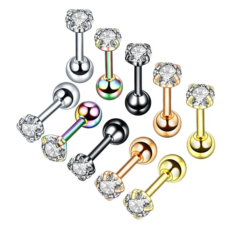 Ybollar 1 Pair Crystal Ear Tragus Piercing Lip Labret Plug Surgical Steel Earrings Helix Piercing Cartilage Body Jewelry 16G
Ybollar 1 Pair Crystal Ear Tragus Piercing Lip Labret Plug Surgical Steel Earrings Helix Piercing Cartilage Body Jewelry 16G