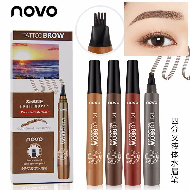1pcs NOVO quadruple fork permanent eyebrow pen quadruple eyebrow pen 4 fork liquid eyebrow pen waterproof and sweat proof
1pcs NOVO quadruple fork permanent eyebrow pen quadruple eyebrow pen 4 fork liquid eyebrow pen waterproof and sweat proof