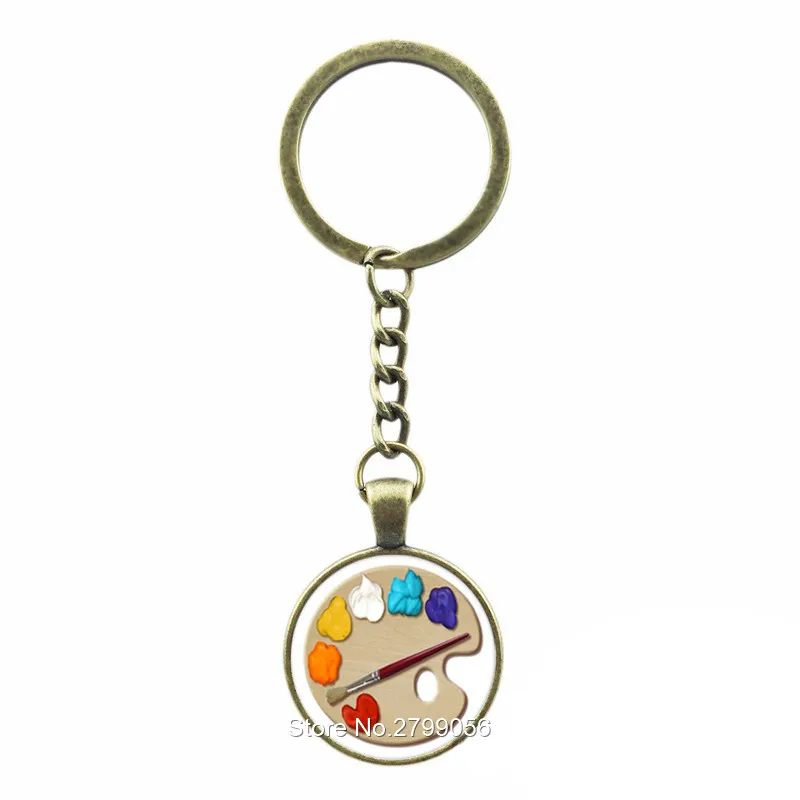 Color Palette Key Chains Circular Paint Tray Pendant Keychain for Car Key Ring Bag Accessories Artists Gifts Glass Dome Jewelry
Color Palette Key Chains Circular Paint Tray Pendant Keychain for Car Key Ring Bag Accessories Artists Gifts Glass Dome Jewelry