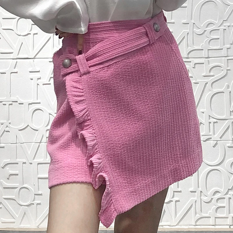 Высокое качество Мода 2020 дизайнерская подиумная юбка женская Вельветовая