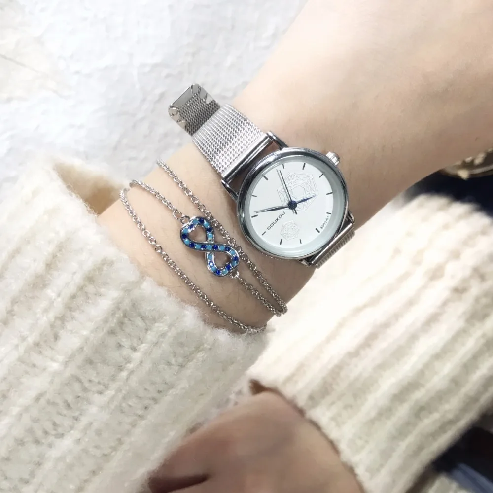 2018 New Fashion Gold Silver Color Crystal Lotus cross Infinity Bracelet for Women Jewelry Women's Friendship Bracelets bijoux |