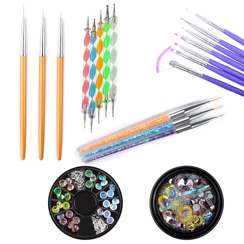 Nail Art Brush UV Gel Polish Painting Drawing Brushes Pen Nail Decoration Rhinestones Dotting Kit Clean Brush Manicure Tools Set
Nail Art Brush UV Gel Polish Painting Drawing Brushes Pen Nail Decoration Rhinestones Dotting Kit Clean Brush Manicure Tools Set