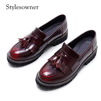 Stylesowner Student Academic Style Low Heels Casual Pumps Patent Leather Retro Fashion Red Solid Color Leisure Pumps Thick Heel
Stylesowner Student Academic Style Low Heels Casual Pumps Patent Leather Retro Fashion Red Solid Color Leisure Pumps Thick Heel