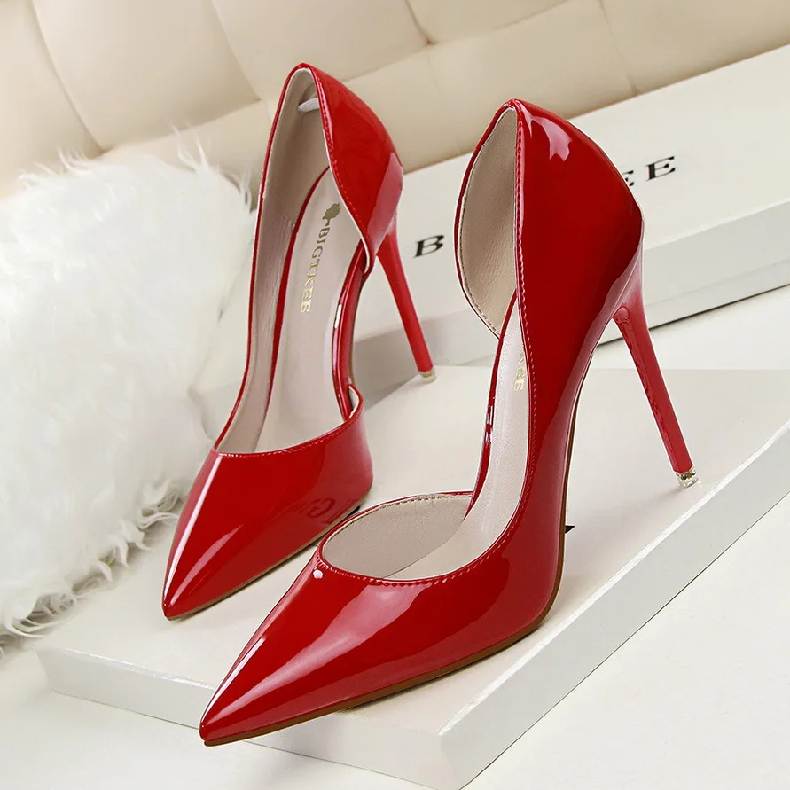 New Women Pumps Patent Leather Shallow High Heels Women Shoes Pointed Toe High Heels Wedding Shoes 12 Colors High Heel Shoes
New Women Pumps Patent Leather Shallow High Heels Women Shoes Pointed Toe High Heels Wedding Shoes 12 Colors High Heel Shoes