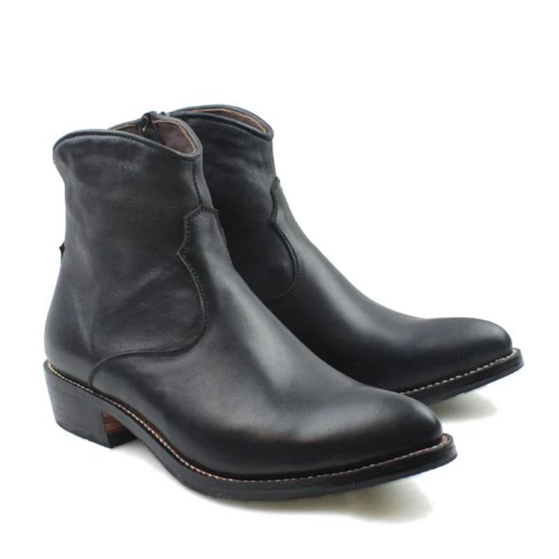 2018 Handmade Boots Men Black Cowhide Genuine Leather Short Boots Men Cowboy Military Motocycle Botas Hombre Zip, EU38-45
2018 Handmade Boots Men Black Cowhide Genuine Leather Short Boots Men Cowboy Military Motocycle Botas Hombre Zip, EU38-45