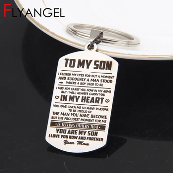 Dog Tag Shape Keychain Engraved TO MY SON I LOVE YOU NOW AND FOREVER SON MOM - THE PROUDEST MOMENT Keyring Gift for Son
Dog Tag Shape Keychain Engraved TO MY SON I LOVE YOU NOW AND FOREVER SON MOM - THE PROUDEST MOMENT Keyring Gift for Son