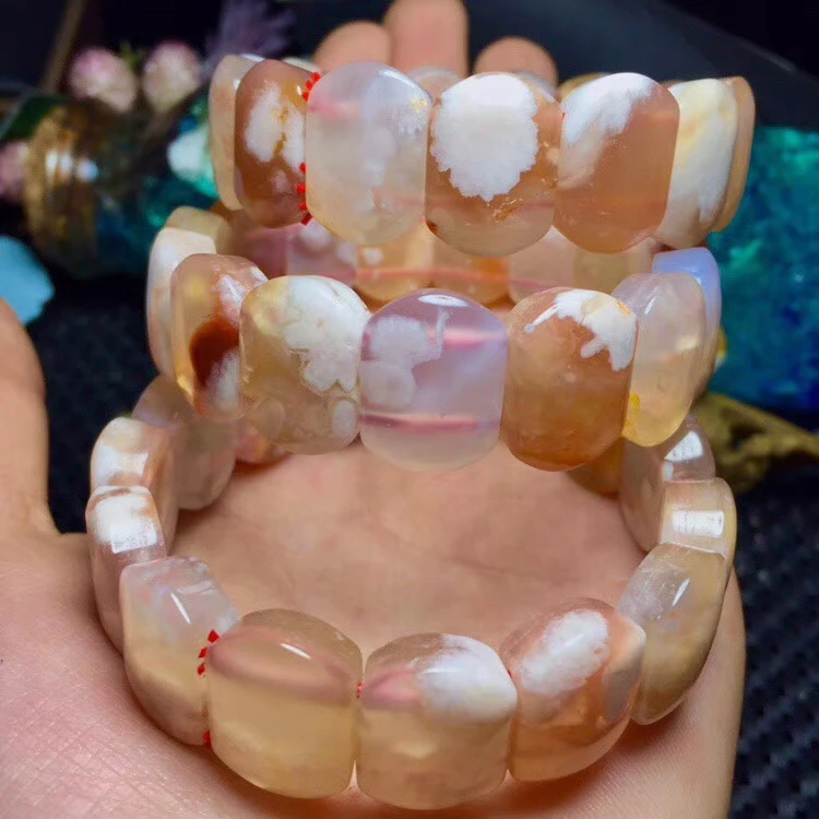 Genuine Natural Cherry Agate Rectangle Beads Bracelet Gemstone Crystal Stretch Bracelet Bangles For Women Femme Size 18x13mm
Genuine Natural Cherry Agate Rectangle Beads Bracelet Gemstone Crystal Stretch Bracelet Bangles For Women Femme Size 18x13mm