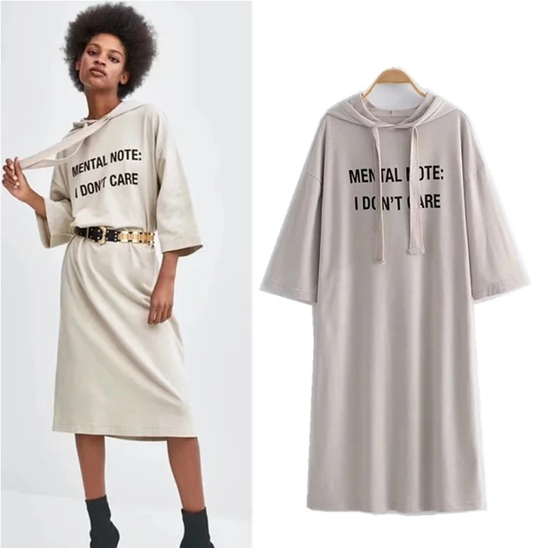 COZARII 2019 vestidos feminina dress england style hooded print letter panelled regular none midi dress vestido women
COZARII 2019 vestidos feminina dress england style hooded print letter panelled regular none midi dress vestido women