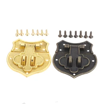 DRELD Bronze/Gold Box Hasp Lock Catch Latches for Jewelry Box Suitcase Buckle Clasp Antique Padlock Furniture Hardware 40*40mm
DRELD Bronze/Gold Box Hasp Lock Catch Latches for Jewelry Box Suitcase Buckle Clasp Antique Padlock Furniture Hardware 40*40mm