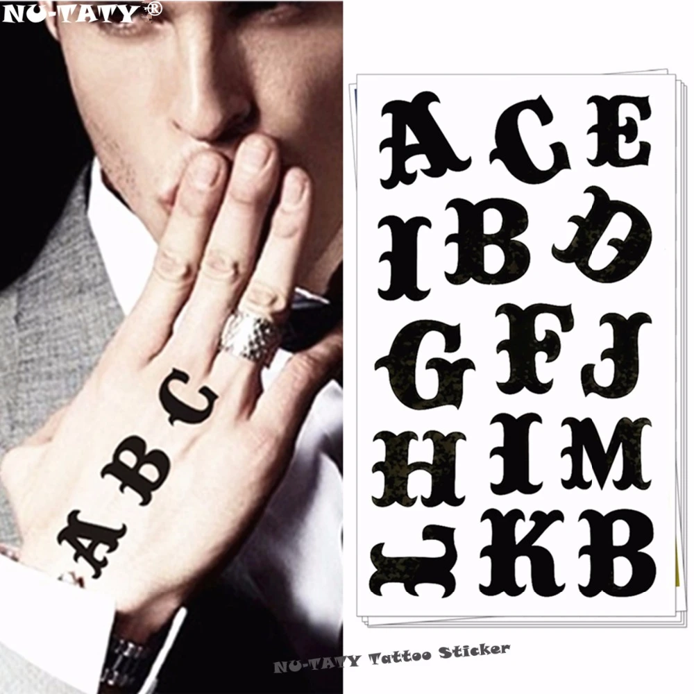 Nu-TATY Temporary Body Art English Alphabet Letters Flash Tattoo Sticker 10*17cm Waterproof Henna Tatoo Christmas Tattoo
Nu-TATY Temporary Body Art English Alphabet Letters Flash Tattoo Sticker 10*17cm Waterproof Henna Tatoo Christmas Tattoo