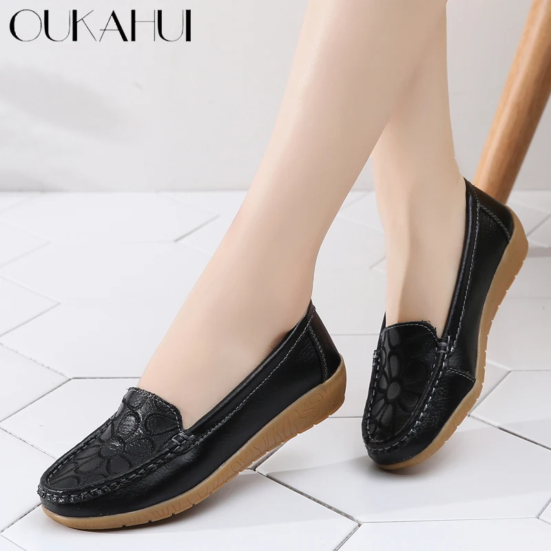 OUKAHUI 2019 New Genuine Leather Slip-On Casual Shoes Women Flats Outdoor Low Heel 2.5 CM Breathable Leather Loafers Shoes
OUKAHUI 2019 New Genuine Leather Slip-On Casual Shoes Women Flats Outdoor Low Heel 2.5 CM Breathable Leather Loafers Shoes