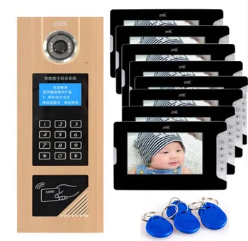 XinSiLu Visual building intercom system doorbell 7" Video Door Phone w/t Inductive and Password Unlocking for 8-apartments
XinSiLu Visual building intercom system doorbell 7" Video Door Phone w/t Inductive and Password Unlocking for 8-apartments