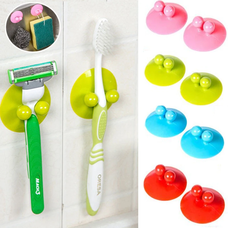 2 Pcs Multifunctional Vacuum Sucker Hooks Kitchen Supplies Hanging Hook Suction Toothpaste Toothbrush Holder Bathroom Organizer
2 Pcs Multifunctional Vacuum Sucker Hooks Kitchen Supplies Hanging Hook Suction Toothpaste Toothbrush Holder Bathroom Organizer