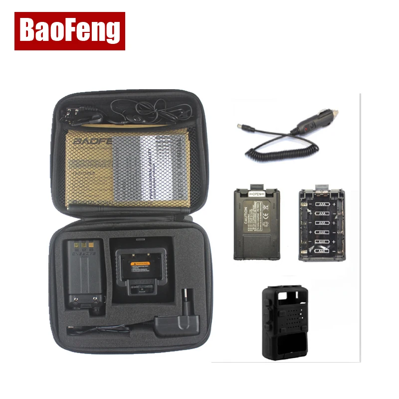 New Baofeng UV-5R two way radio vhf uhf dual band 136-174/400-520MHZ with carring case battery case car charger soft case
New Baofeng UV-5R two way radio vhf uhf dual band 136-174/400-520MHZ with carring case battery case car charger soft case