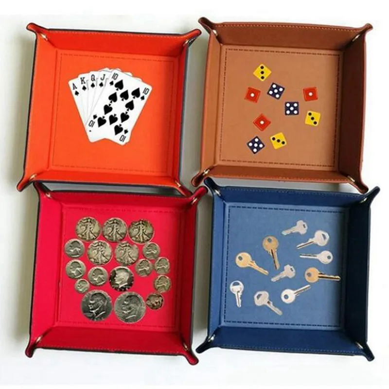 Foldable Dice Rolling Tray PU Leather Phone Key Wallet Coin Desktop Storage Tray Travel Game Dice Holder Jewelry Storage Dish
Foldable Dice Rolling Tray PU Leather Phone Key Wallet Coin Desktop Storage Tray Travel Game Dice Holder Jewelry Storage Dish
