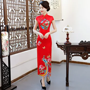 Slim Mandarin Collar Red Cheongsam Oversized Classic Lady Vestidos Lady Phoenix Qipao Elegant Chinese Rayon Wedding Dress M-3XL
Slim Mandarin Collar Red Cheongsam Oversized Classic Lady Vestidos Lady Phoenix Qipao Elegant Chinese Rayon Wedding Dress M-3XL