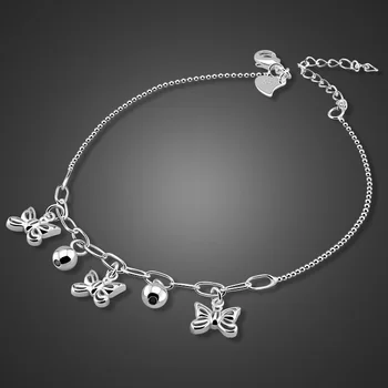 women's 925 sterling silver chains cute The butterfly pendant anklets lady popular foot Silver jewelry Not allergic best present
women's 925 sterling silver chains cute The butterfly pendant anklets lady popular foot Silver jewelry Not allergic best present
