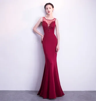 2019 Elegant Navy Blue/Burgundy/Black Winter Autumn Dress for Wedding Party Sexy Beads Slim O-Neck Long Maxi Dress Robe Femme
2019 Elegant Navy Blue/Burgundy/Black Winter Autumn Dress for Wedding Party Sexy Beads Slim O-Neck Long Maxi Dress Robe Femme