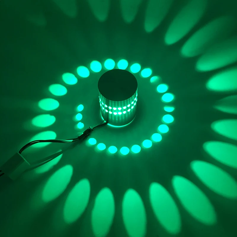3W RGB Spiral Hole Led Wall Lamp Creative Lighting AC85-265V Fixtures fit for KTV Home Aisle Foyer Bedroom Decoration
3W RGB Spiral Hole Led Wall Lamp Creative Lighting AC85-265V Fixtures fit for KTV Home Aisle Foyer Bedroom Decoration
