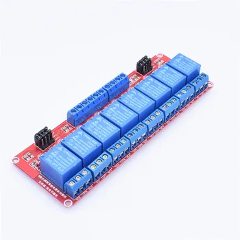 8 channel relay module 5V/12V/24V high and low level trigger relay control with optocoupler for PLC automation equipment control
8 channel relay module 5V/12V/24V high and low level trigger relay control with optocoupler for PLC automation equipment control