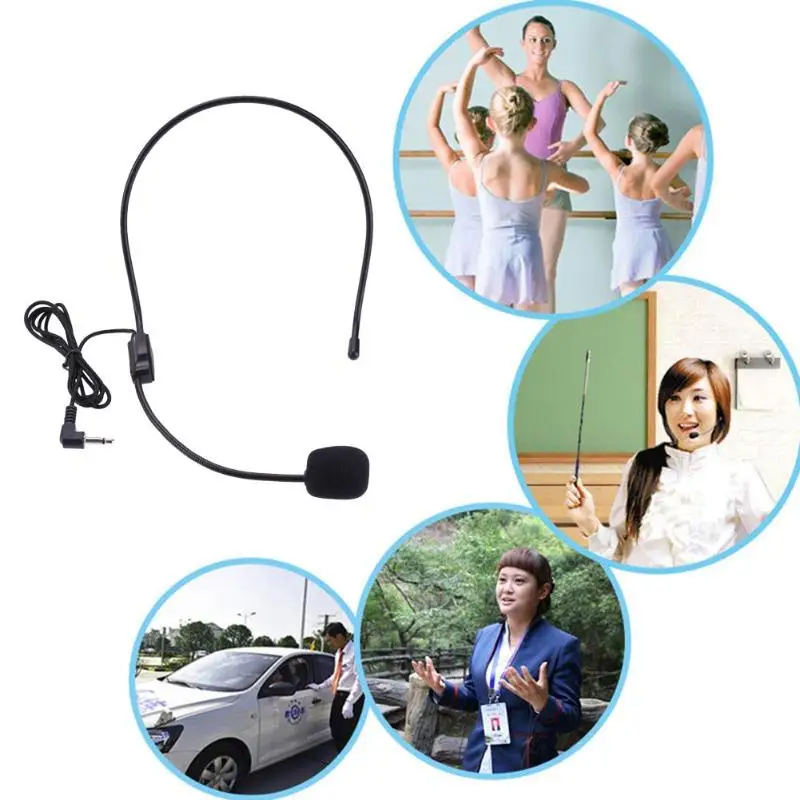ALLOYSEED 3.5mm Portable Headset Microphone Wired for Jack Black Mic Tour Guide Teaching Lecture
ALLOYSEED 3.5mm Portable Headset Microphone Wired for Jack Black Mic Tour Guide Teaching Lecture