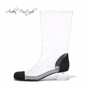 Arden Furtado new 2018 summer fashion mid calf boots hoof heels clear pvc boots shoes for woman slip on square toe big size new
Arden Furtado new 2018 summer fashion mid calf boots hoof heels clear pvc boots shoes for woman slip on square toe big size new