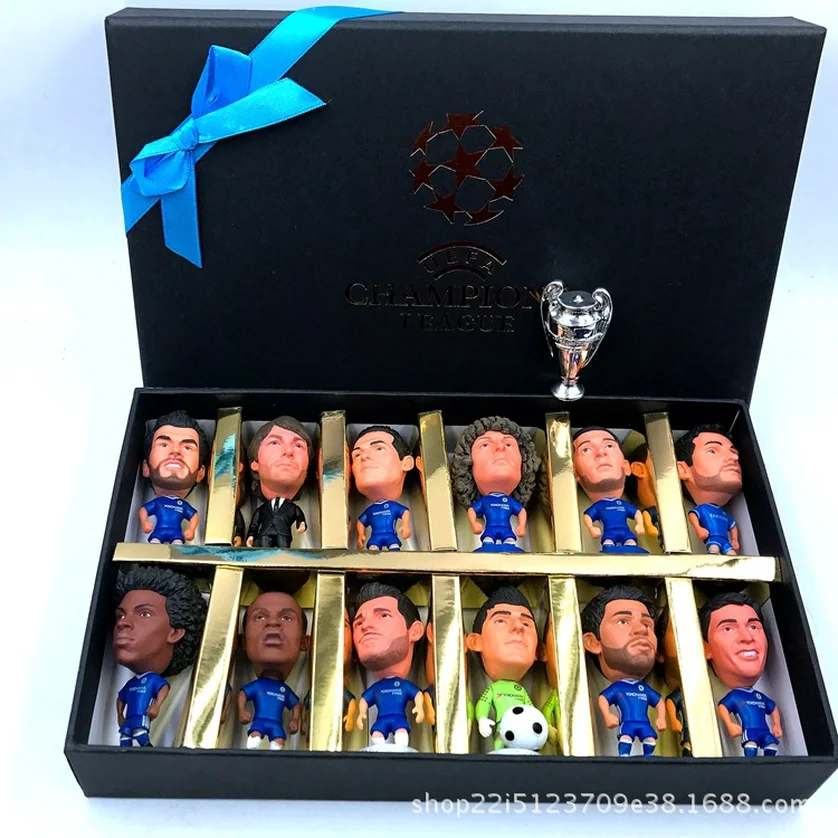 14pcs/set Europe Super Hot Soccer Team Player Action Figure Football Model Toys Doll with European Championship Trophy 6.5cm
14pcs/set Europe Super Hot Soccer Team Player Action Figure Football Model Toys Doll with European Championship Trophy 6.5cm
