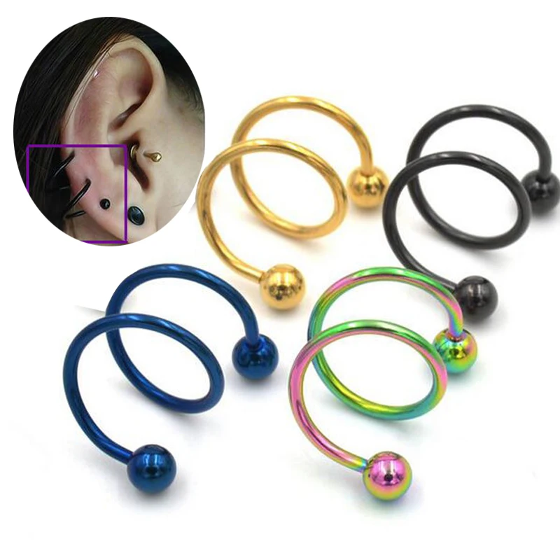 2Piece 1.2x8x4mm Top Double ball Surgical Steel Spiral Barbell Twister Rings Lip Ear Labret Tragus Rings Body Piercing Jewelry
2Piece 1.2x8x4mm Top Double ball Surgical Steel Spiral Barbell Twister Rings Lip Ear Labret Tragus Rings Body Piercing Jewelry