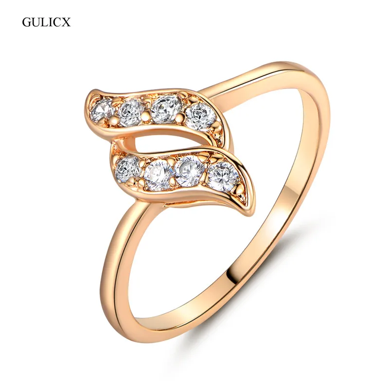 GULICX Fashion Gold-color Twisted FInger Ring for Women Snake Round White Austrian Crystal Zirconia Wedding Jewelry R020
GULICX Fashion Gold-color Twisted FInger Ring for Women Snake Round White Austrian Crystal Zirconia Wedding Jewelry R020
