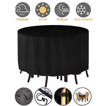 Garden Furniture Cover Round Garden Table Cover 420D Heavy Duty Oxford with 2 Windproof Buckles Waterproof Windproof Anti-UV
Garden Furniture Cover Round Garden Table Cover 420D Heavy Duty Oxford with 2 Windproof Buckles Waterproof Windproof Anti-UV