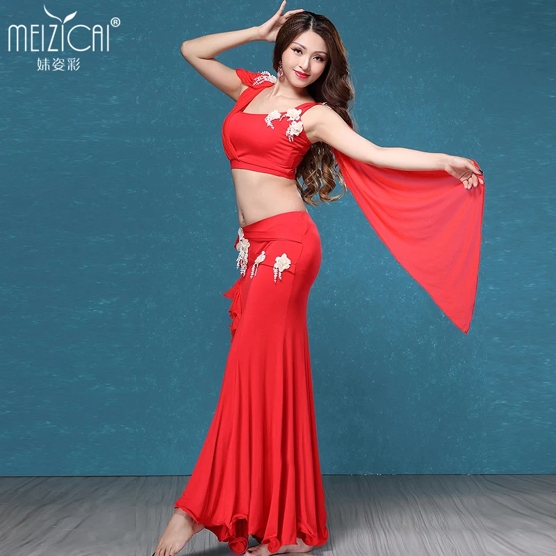 Women Belly Dance performance Dancewear Belly Dancing Clothes Oriental Dance Outfits top+Long Skirt T4050
Women Belly Dance performance Dancewear Belly Dancing Clothes Oriental Dance Outfits top+Long Skirt T4050