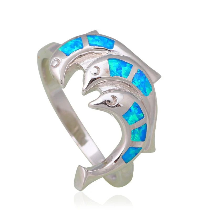3.64g Lovely dolphins design real 925 sterling silver Created blue fire opal rings party wonderful jewelry for lady SR3
3.64g Lovely dolphins design real 925 sterling silver Created blue fire opal rings party wonderful jewelry for lady SR3