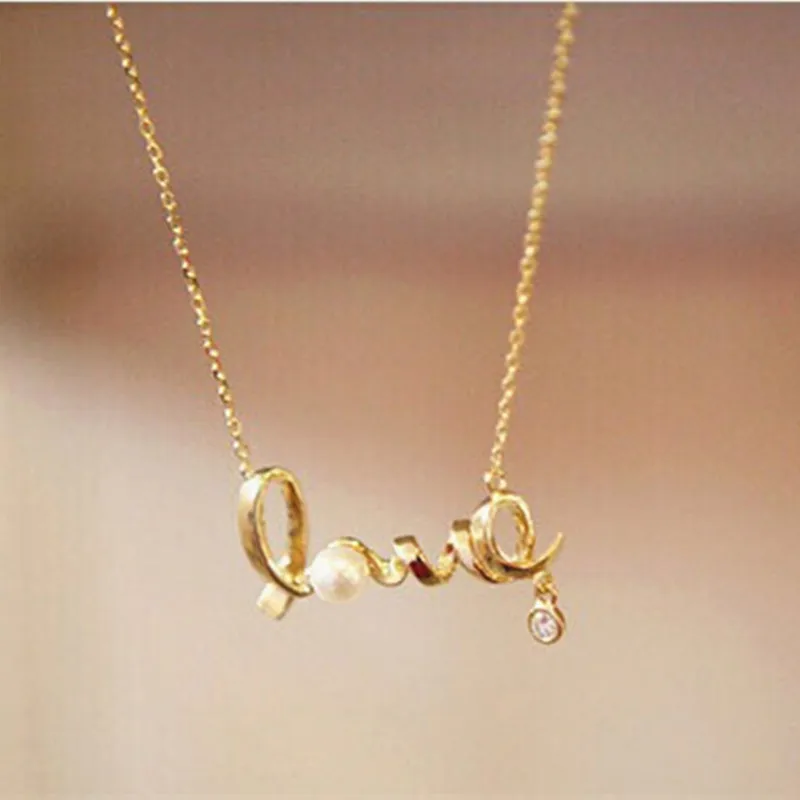 Women's Fashion Imitation Pearl Rhinestone Crystal Unique Love Chain Women Necklace Jewelry 4ND05
Women's Fashion Imitation Pearl Rhinestone Crystal Unique Love Chain Women Necklace Jewelry 4ND05