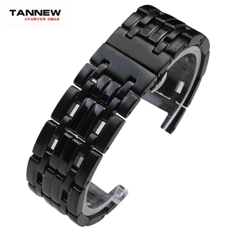 22*13mm Notch strap Bright black stainless steel watchband for GC watch bracelet male butterfly buckle Watches Accessories
22*13mm Notch strap Bright black stainless steel watchband for GC watch bracelet male butterfly buckle Watches Accessories