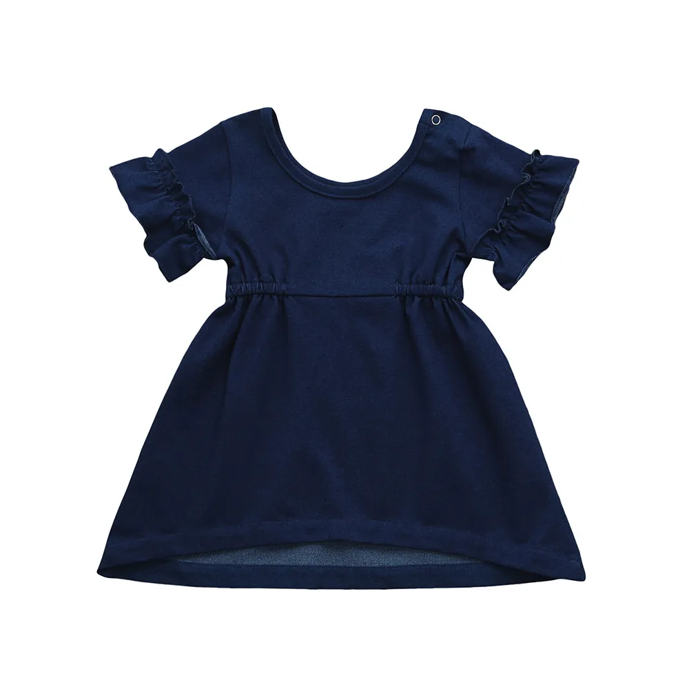Girls Clothing Summer Girl Dress Toddler Infant Baby Girls Dress Solid Princess Denim Ruffled Dresses Clothes dropshipping
Girls Clothing Summer Girl Dress Toddler Infant Baby Girls Dress Solid Princess Denim Ruffled Dresses Clothes dropshipping