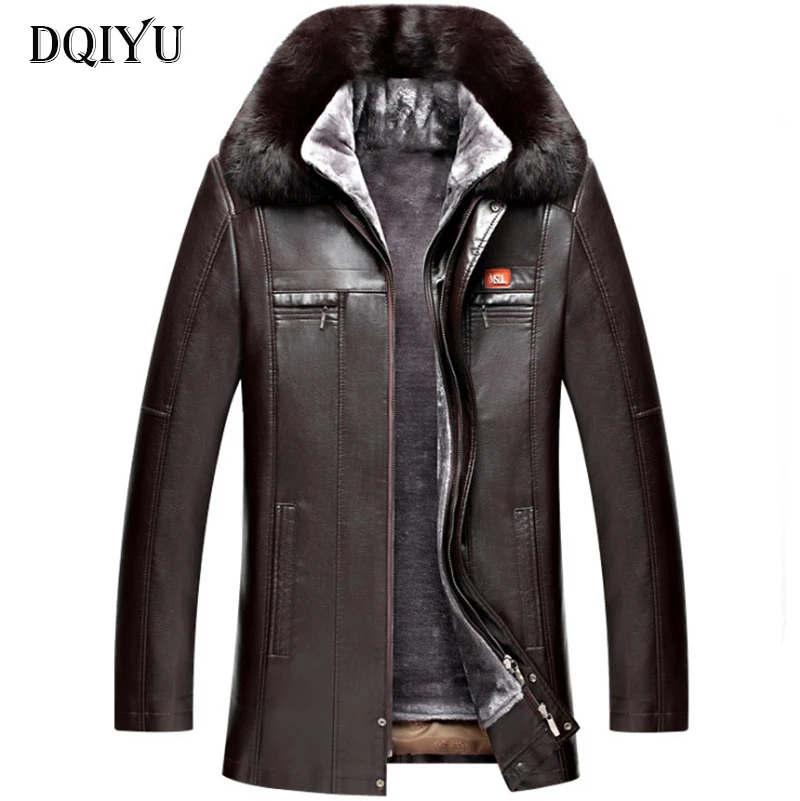 Russia Winter Real Fur Collar Leather Jacket Men Thicken Long Windbreaker Coat New Fashion Warm Leather Jacket Male Black Brown
Russia Winter Real Fur Collar Leather Jacket Men Thicken Long Windbreaker Coat New Fashion Warm Leather Jacket Male Black Brown