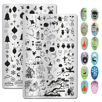 WAKEFULNESS Halloween Pattern Nail Stamping Plates Christmas Image Painting Nail Art Stencil Templates Manicure Nail Stamp Tools
WAKEFULNESS Halloween Pattern Nail Stamping Plates Christmas Image Painting Nail Art Stencil Templates Manicure Nail Stamp Tools