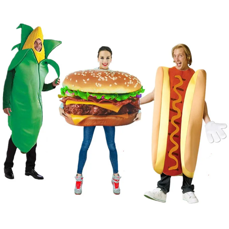 adult pizza Funny hot dog corn Hamburger Costume Party Role Play Outfits Women men Halloween Cosplay Yummy Fast Food Costumes
adult pizza Funny hot dog corn Hamburger Costume Party Role Play Outfits Women men Halloween Cosplay Yummy Fast Food Costumes