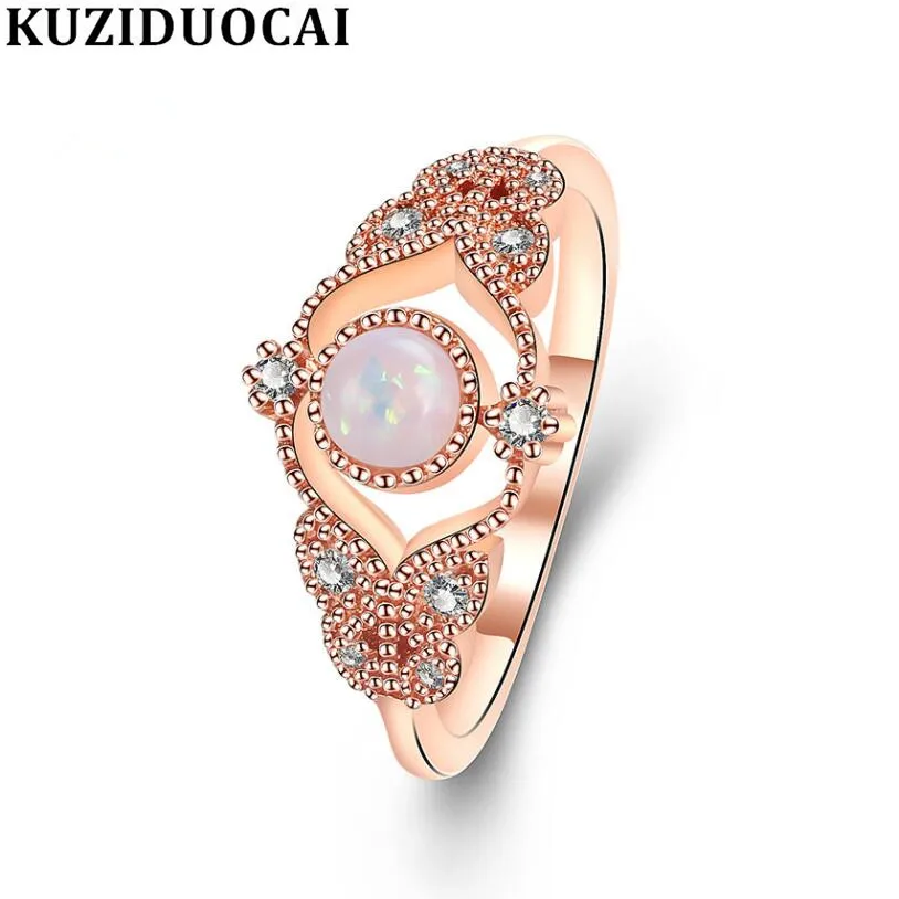 Kuziduocai New Fashion Jewelry Opal Zircon Butterfly Flower Stainless Steel Wedding Bride Party Rings For Women Anillos R-906
Kuziduocai New Fashion Jewelry Opal Zircon Butterfly Flower Stainless Steel Wedding Bride Party Rings For Women Anillos R-906