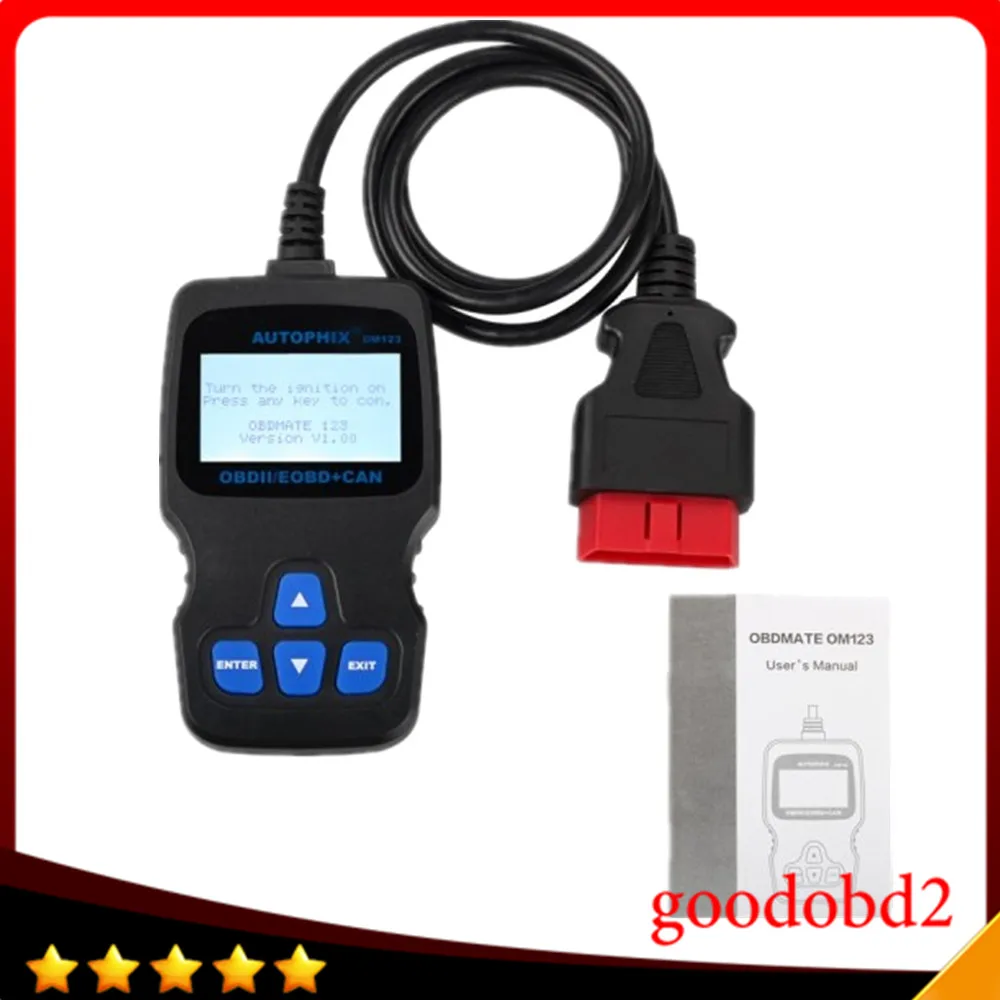 AUTOPHIX OBDMATE OM123 CAN OBD2 OBDII EOBD Engine Code Reader Auto Car Vehicle Diagnostic Scan Tool Multi Languages
AUTOPHIX OBDMATE OM123 CAN OBD2 OBDII EOBD Engine Code Reader Auto Car Vehicle Diagnostic Scan Tool Multi Languages