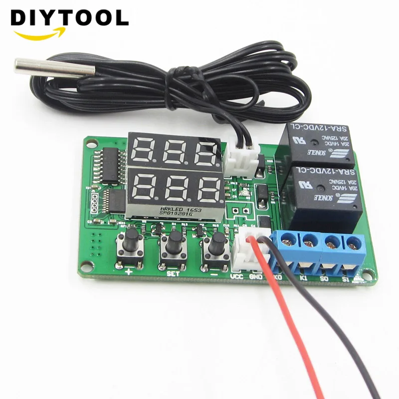 Dual LED Digital Thermostat Temperature Control Thermometer Thermo Controller Switch Module DC 12V Waterproof NTC Sensor
Dual LED Digital Thermostat Temperature Control Thermometer Thermo Controller Switch Module DC 12V Waterproof NTC Sensor