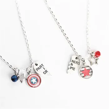 6pair/lot Bucky and Steve BFF Necklace Set Marvel Comic Steve Rogers Bucky Partners in Crime Best Friend Jewelry
6pair/lot Bucky and Steve BFF Necklace Set Marvel Comic Steve Rogers Bucky Partners in Crime Best Friend Jewelry