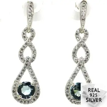 Real 5.1g 925 Solid Sterling Silver Deluxe Top AA+ London Blue Topaz White CZ Earrings 35x10mm
Real 5.1g 925 Solid Sterling Silver Deluxe Top AA+ London Blue Topaz White CZ Earrings 35x10mm