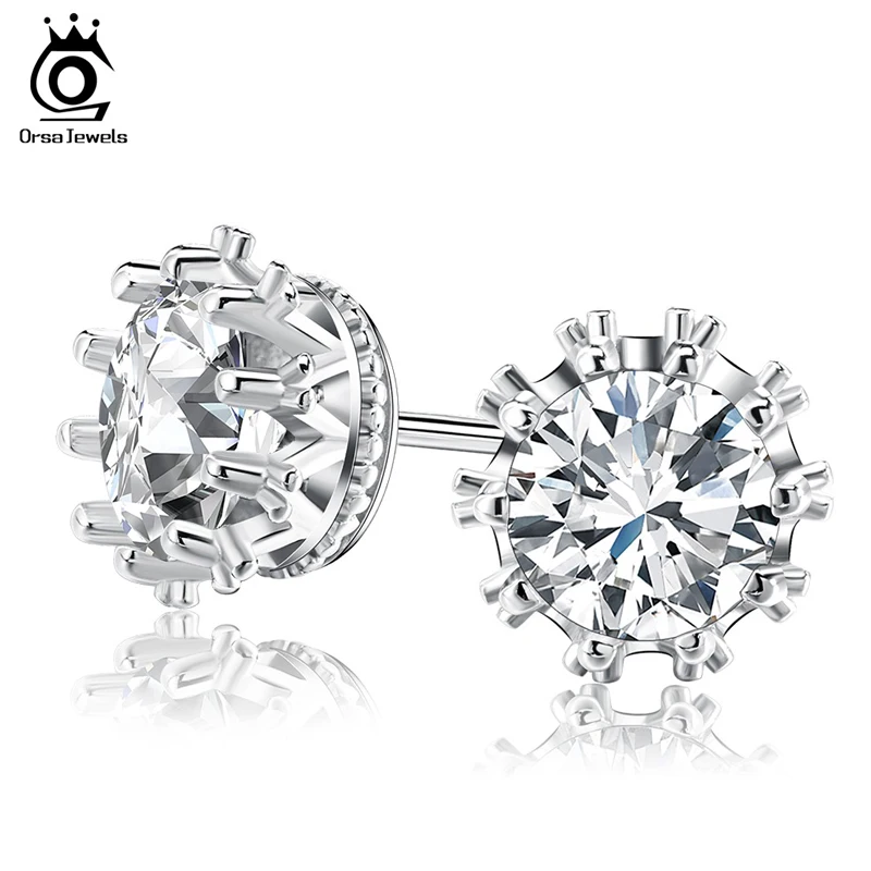 ORSA JEWELS Women Earring Stud AAA Cubic Zircon Round Shape Prong Setting Fashion Earrings For Female Anniversary Jewelry OE07
ORSA JEWELS Women Earring Stud AAA Cubic Zircon Round Shape Prong Setting Fashion Earrings For Female Anniversary Jewelry OE07
