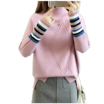 Plus Size 3XL 2018 New Women Sweater And Pullovers Loose Half-Neck Knitted Tops Jumper Loose Warm Bottom Sweater Mujer CQ2721
Plus Size 3XL 2018 New Women Sweater And Pullovers Loose Half-Neck Knitted Tops Jumper Loose Warm Bottom Sweater Mujer CQ2721