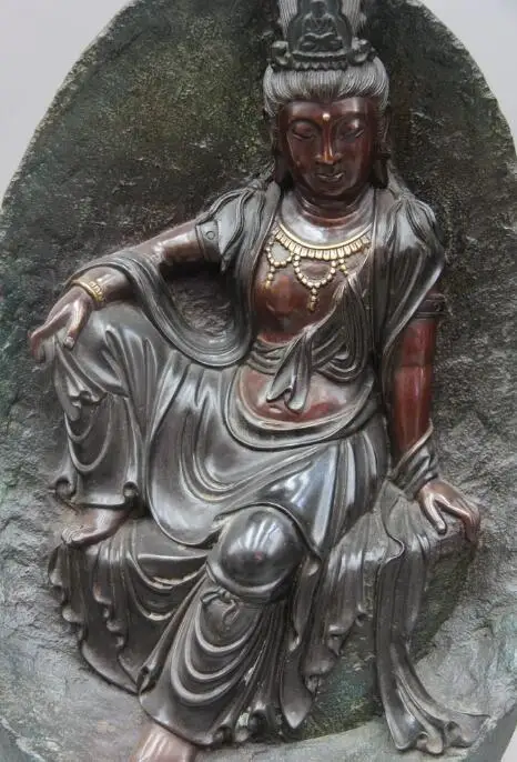 S2103 China Buddhism Old Bronze Copper Fast Kwan-yin Guanyin Bodhisattva Buddha Statue
S2103 China Buddhism Old Bronze Copper Fast Kwan-yin Guanyin Bodhisattva Buddha Statue