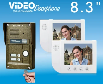 ZHUDELE Luxury 8.3" video door phone metal die-casting ,waterproof explosion-proof HD IR camera,Password & ID card unlock 1V2
ZHUDELE Luxury 8.3" video door phone metal die-casting ,waterproof explosion-proof HD IR camera,Password & ID card unlock 1V2