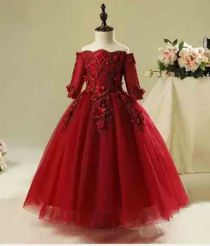 2019 High Quality Handmade Half Sleeve Girls Flower Girl Wedding Dress Appliques Party Tulle Princess Dress Christening Dress
2019 High Quality Handmade Half Sleeve Girls Flower Girl Wedding Dress Appliques Party Tulle Princess Dress Christening Dress